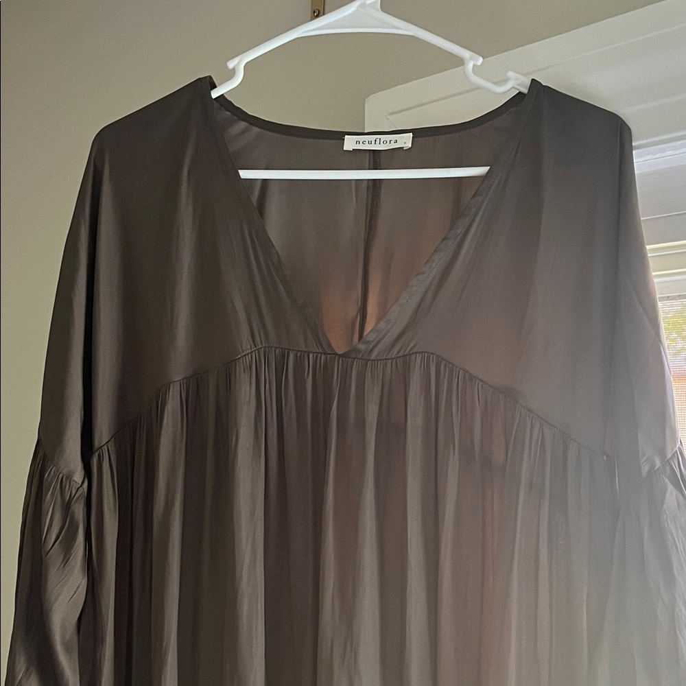 Neuflora Women's Long Sleeve Dress - Brown